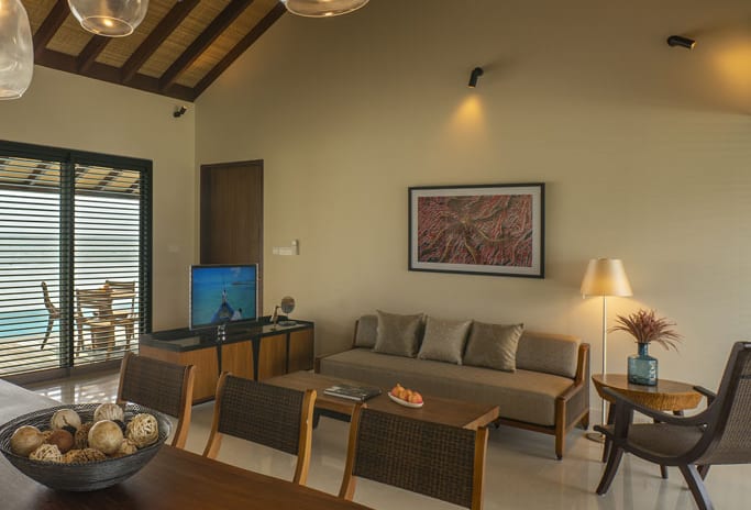 TWO BEDROOM WATER POOL VILLA LIVING ROOM